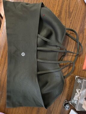 lululemon athletica Black Ribbed Strappy Sports Bra